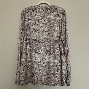 Reel Legends, XL, Moisture Wicking, Brown Cracked Granite Long Sleeve Shirt